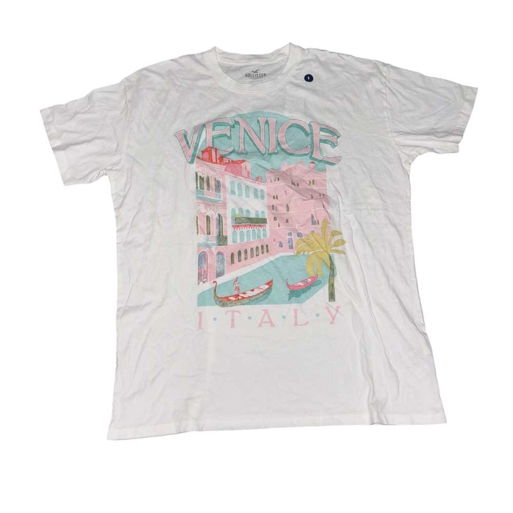 NWT Hollister White Venice Italy Graphic Tee Size Small